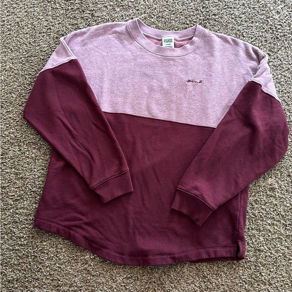PINK Varsity Crewneck Sweater